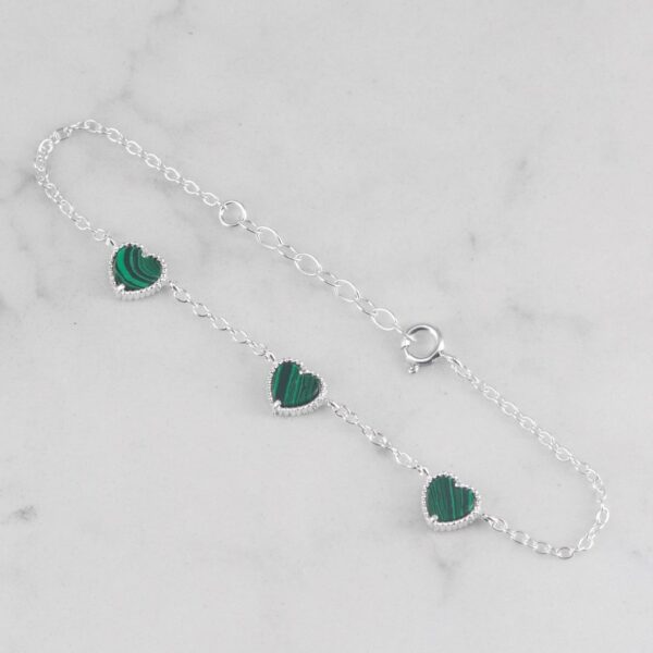 PULSERA JUEGO CORAZONES 2MM-17CM
