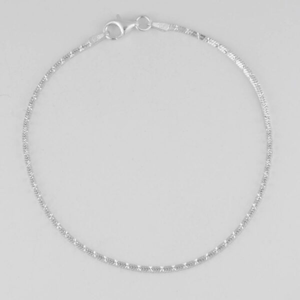 PULSERA CUBO TIPO VENECIANA TALLADA 1.5MM-19CM