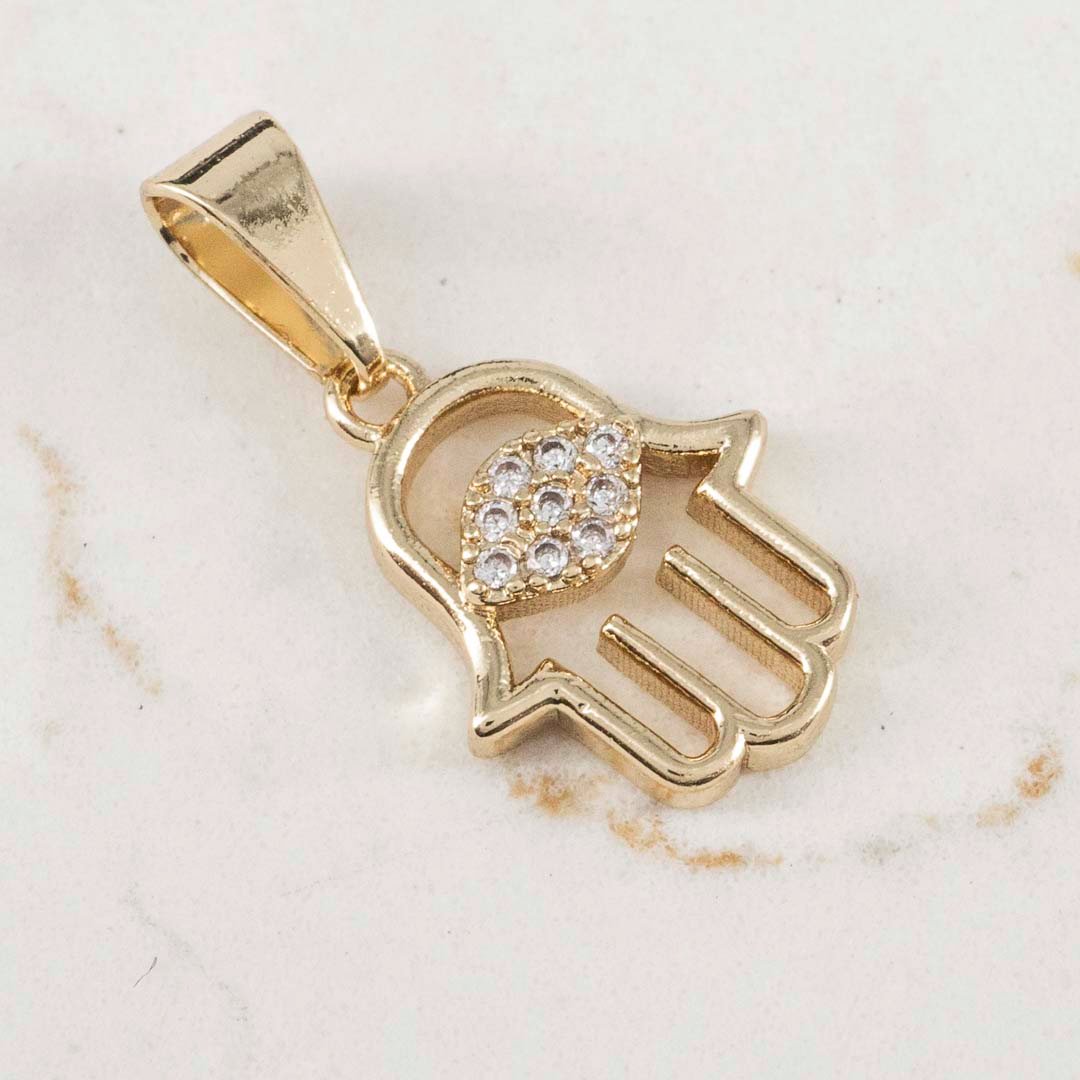 DIJE MANO DE HAMSA OJO CIRCONES DIJE MANO DE HAMSA OJO CIRCONES