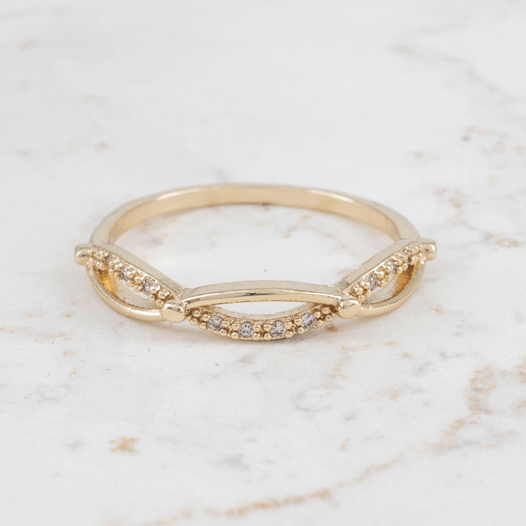 ANILLO ENTRELAZADO 1 LINEA CIRCONES ANILLO ENTRELAZADO 1 LINEA CIRCONES