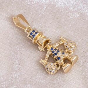 DIJE TIO RICO AZUL 20mm X 15mm
